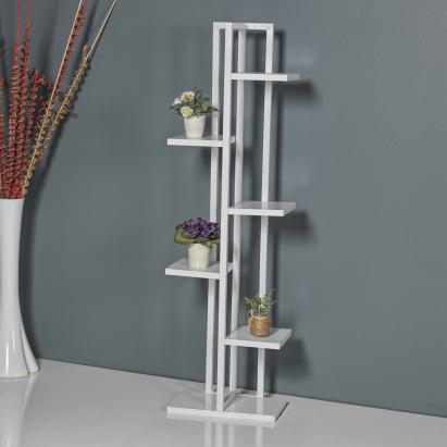Suport pentru plante Tohmajarvi 120x34x21 cm alb [en.casa] HausGarden Leisure