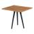 Couchtisch Ballerup  50 x 45 x 45 cm Schwarz / Walnuss-Optik [en.casa] HausGarden Leisure