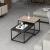 Set 2 bucati masuta cafea, en.casa, Aabenraa, 47 x 60 x 45 cm, pal, metal, negru, stejar, marimi diferite HausGarden Leisure