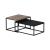 Set 2 bucati masuta cafea, en.casa, Aabenraa, 47 x 60 x 45 cm, pal, metal, negru, stejar, marimi diferite HausGarden Leisure