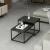 Set 2 bucati masuta cafea, en.casa, Aabenraa, 47 x 60 x 45 cm, pal, metal, negru, marimi diferite HausGarden Leisure