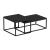 Set 2 bucati masuta cafea, en.casa, Aabenraa, 47 x 60 x 45 cm, pal, metal, negru, marimi diferite HausGarden Leisure