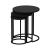 Set 3 bucati masute laterale Frederiksvark masuri diferite negru efect marmura [en.casa] HausGarden Leisure