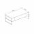 Couchtisch Ejby 42x120x60 cm Weiß / Schwarz [en.casa] HausGarden Leisure