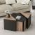 Set 4 buc masute cafea Frederikshavn stejar negru [en.casa] HausGarden Leisure