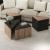 Set 4 buc masute cafea Frederikshavn stejar negru [en.casa] HausGarden Leisure