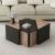 Set 4 buc masute cafea Frederikshavn stejar negru [en.casa] HausGarden Leisure
