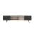 Comoda TV Assens 40 x 160 x 31 cm stejar negru cu 2 usi si 3 rafturi [en.casa] HausGarden Leisure