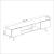 Comoda TV Assens 40 x 160 x 31 cm stejar negru cu 2 usi si 3 rafturi [en.casa] HausGarden Leisure