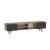 Comoda TV Assens 40 x 160 x 31 cm stejar negru cu 2 usi si 3 rafturi [en.casa] HausGarden Leisure