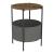 Beistelltisch Hofors 60x43cm Anthrazit / Eichenoptik, antik [en.casa] HausGarden Leisure