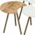 Set 4 buc masute cafea Hojer WH semirotunda alb efect lemn [en.casa] HausGarden Leisure