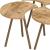 Set 4 buc masute cafea Hojer semirotunda efect lemn [en.casa] HausGarden Leisure