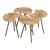 Set 4 buc masute cafea Hojer semirotunda efect lemn [en.casa] HausGarden Leisure
