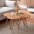 Set 4 buc masute cafea Hojer semirotunda efect lemn [en.casa] HausGarden Leisure
