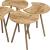 Set 4 buc masute cafea Hojer semirotunda efect lemn [en.casa] HausGarden Leisure