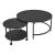 Set 2 bucati masute living masuri diferite Veroy masuta mica mobila pe 4 roti [en.casa] HausGarden Leisure