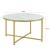 Masuta living Uppvidinge alb efect marmura auriu rotunda [en.casa] HausGarden Leisure