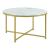 Masuta living Uppvidinge alb efect marmura auriu rotunda [en.casa] HausGarden Leisure