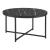 Masuta living Uppvidinge negru efect marmura negru rotunda [en.casa] HausGarden Leisure