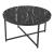 Masuta living Uppvidinge negru efect marmura negru rotunda [en.casa] HausGarden Leisure