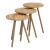 Set 3 masute Hjørring masuri diferite efect lemn [en.casa] HausGarden Leisure