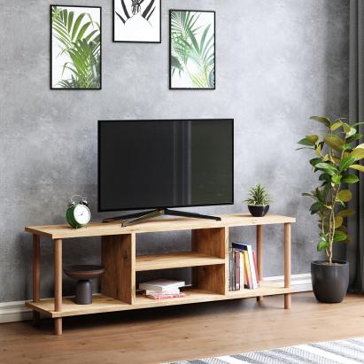 Masa TV Eroskobing  43x120x29 cm efect lemn [en.casa] HausGarden Leisure