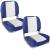 Set 2 scaune vapor Magelan 490 x 400 x 390 mm albastru/alb [pro.tec] HausGarden Leisure
