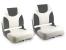 Scaune vapor Capitan set 2 bucati 425 x 410 x 500 mm gri/alb [pro.tec] HausGarden Leisure