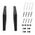[en.casa]® Set 2 bucati picioare mobilier ACTL-3802, 45 x 20 cm, otel sinterizat, negru mat, 50 Kg, montabile pe perete, cu accesorii montare HausGarden Leisure