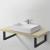 [en.casa]® Set 2 bucati picioare mobilier ACTL-3802, 45 x 20 cm, otel sinterizat, negru mat, 50 Kg, montabile pe perete, cu accesorii montare HausGarden Leisure