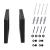[en.casa]® Set 2 bucati picioare mobilier ACTL-3801, 40 x 20 cm, otel sinterizat, negru mat, 50 Kg, montabile pe perete, cu accesorii montare HausGarden Leisure