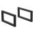 [en.casa]® Set 2 bucati picioare mobilier ACTL-3801, 40 x 20 cm, otel sinterizat, negru mat, 50 Kg, montabile pe perete, cu accesorii montare HausGarden Leisure