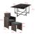 Set 11 piese mobilier gradina Laredo BM maro melir/negru [en.casa] HausGarden Leisure