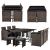Set 11 piese mobilier gradina Laredo BM maro melir/negru [en.casa] HausGarden Leisure