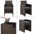 Set 11 piese mobilier gradina Laredo BM maro melir/negru [en.casa] HausGarden Leisure