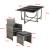 Set 11 piese mobilier gradina Laredo GM gri melir/negru [en.casa] HausGarden Leisure