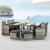 Set 11 piese mobilier gradina Laredo GM gri melir/negru [en.casa] HausGarden Leisure