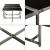 Set 11 piese mobilier gradina Laredo GM gri melir/negru [en.casa] HausGarden Leisure