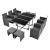 Set 11 piese mobilier gradina Laredo DG gri inchis/negru [en.casa] HausGarden Leisure