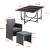 Set 11 piese mobilier gradina Laredo DG gri inchis/negru [en.casa] HausGarden Leisure