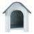 Cotet caine Patrocle cu trapa aerisire 75x 59 x 66 cm gri/negru [en.casa] HausGarden Leisure