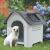Cotet caine Patrocle cu trapa aerisire 75x 59 x 66 cm gri/negru [en.casa] HausGarden Leisure
