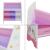 Raft camera copii Pontecesco 74x62x26,5cm alb/lila/roz [en.casa] HausGarden Leisure