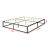 Pat cadru metalic Anastasia 203 x 183 x 30 cm negru [en.casa] HausGarden Leisure