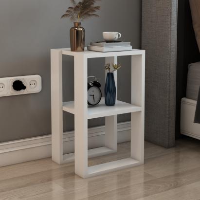 Beistelltisch Thyholm 55x30x30 cm Weiß [en.casa] HausGarden Leisure