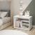 Masa laterala Ronde 43 x 64 x 33 cm alb [en.casa] HausGarden Leisure