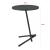 Masuta living Karup negru blat rotund [en.casa] HausGarden Leisure