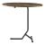 Masuta living Karlebo blat oval efect lemnu nuanta inchisa, negru [en.casa] HausGarden Leisure