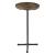 Masuta living Karlebo blat oval efect lemnu nuanta inchisa, negru [en.casa] HausGarden Leisure